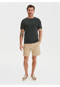 Pako Lorente - PAKO LORENTE – Bawełniany oliwkowy t-shirt. Okazja: na co dzień. Kolor: niebieski, żółty, oliwkowy. Materiał: bawełna. Styl: casual #3