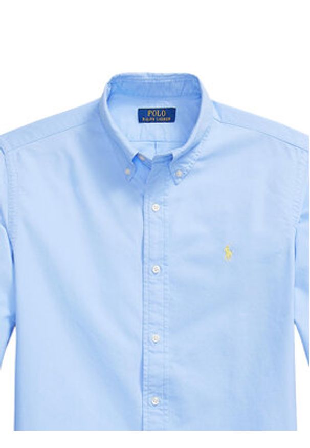 Polo Ralph Lauren Koszula 710805564509 Niebieski Regular Fit. Typ kołnierza: polo. Kolor: niebieski. Materiał: bawełna