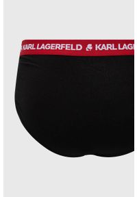 Karl Lagerfeld slipy (3-pack) męskie kolor czerwony. Kolor: czerwony. Materiał: bawełna