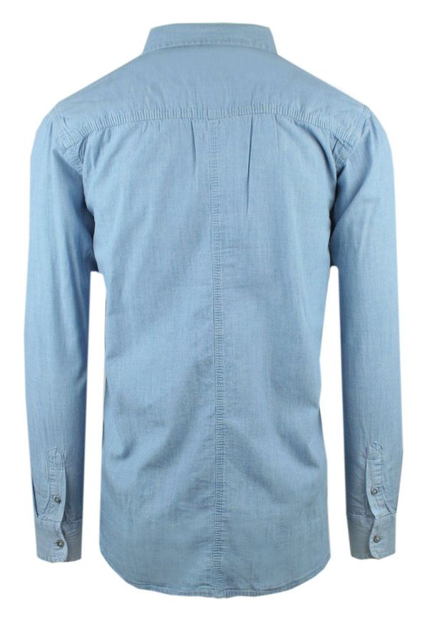 Weekendowa Koszula z Jasnego Jeansu, Prosty Krój - Pako Jeans. Okazja: na co dzień. Kolor: niebieski. Materiał: bawełna. Styl: casual