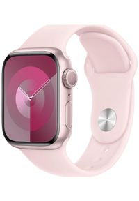APPLE - Smartwatch Apple Watch 9 GPS 41mm aluminium Różowy | Różowy pasek sportowy M/L. Rodzaj zegarka: smartwatch. Kolor: różowy. Materiał: materiał. Styl: sportowy