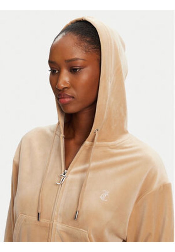 Juicy Couture Bluza Iccle JCWAS125308 Beżowy Loose Fit. Kolor: beżowy. Materiał: syntetyk