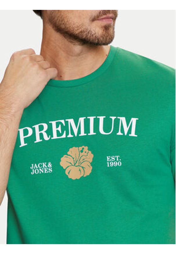 Jack & Jones - Jack&Jones T-Shirt Jprblaalfie 12259673 Zielony Regular Fit. Kolor: zielony. Materiał: bawełna