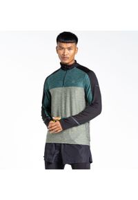 DARE 2B - Męska bluza sportowa z suwakiem termiczna Powet Up II. Kolor: niebieski, zielony, turkusowy, wielokolorowy. Materiał: poliester, elastan
