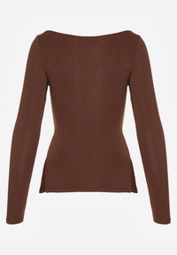 Renee - Brązowa Marszczona Bluzka z Wiskozą Fizzasa. Okazja: na spotkanie biznesowe. Kolor: brązowy. Materiał: wiskoza. Styl: biznesowy, elegancki #8