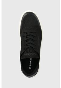 Calvin Klein tenisówki męskie kolor czarny. Nosek buta: okrągły. Zapięcie: sznurówki. Kolor: czarny. Materiał: guma, skóra, materiał #4