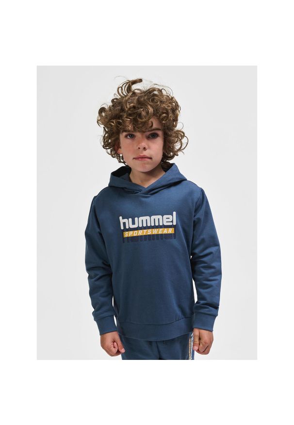Bluza z kapturem dla dzieci Hummel Tukas. Typ kołnierza: kaptur. Kolor: niebieski, turkusowy, wielokolorowy