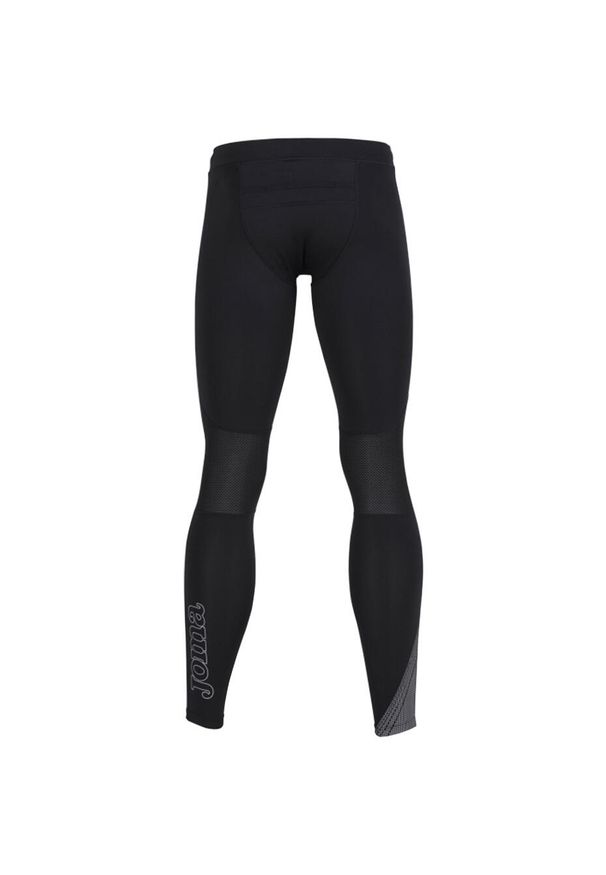 Legginsy do biegania męskie Joma Running Night Long Tights. Kolor: czarny. Sport: bieganie