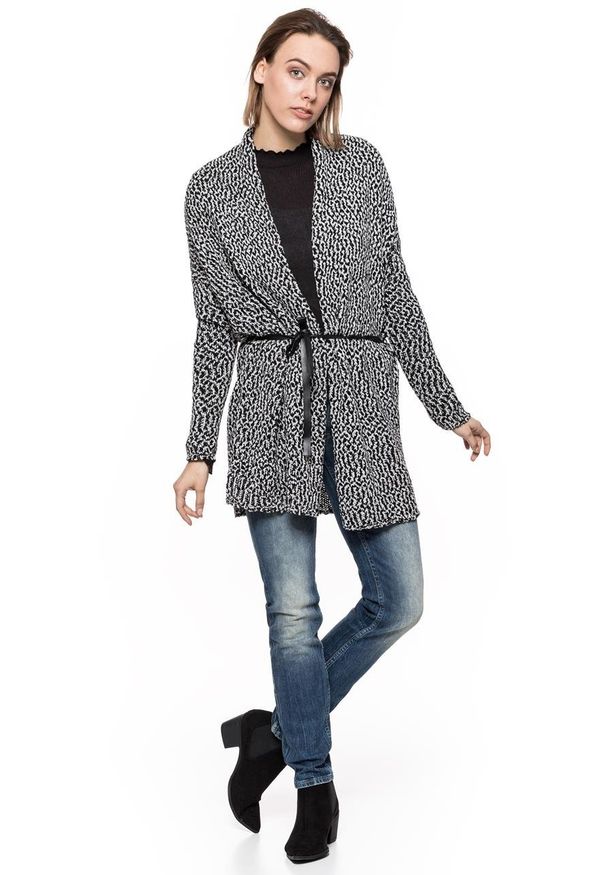 Tom Tailor - DAMSKI SWETER TOM TAILOR TWO COLORED CARDIGAN. Wzór: melanż