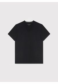 Pako Lorente - PAKO LORENTE – T-shirt v-neck w czarnym kolorze, dwupak. Kolor: czarny, biały. Materiał: bawełna, elastan. Długość rękawa: krótki rękaw. Długość: krótkie