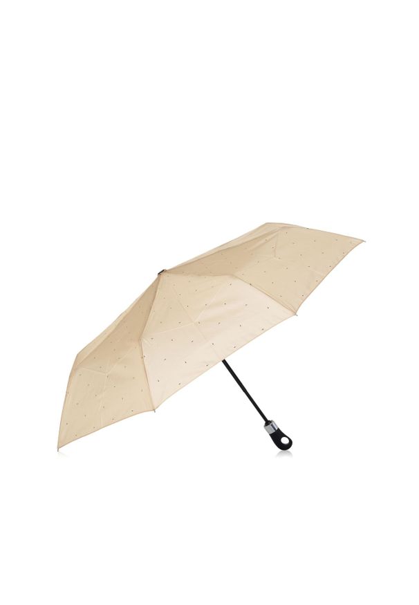 Ochnik - Beżowy parasol damski. Kolor: beżowy. Materiał: poliester