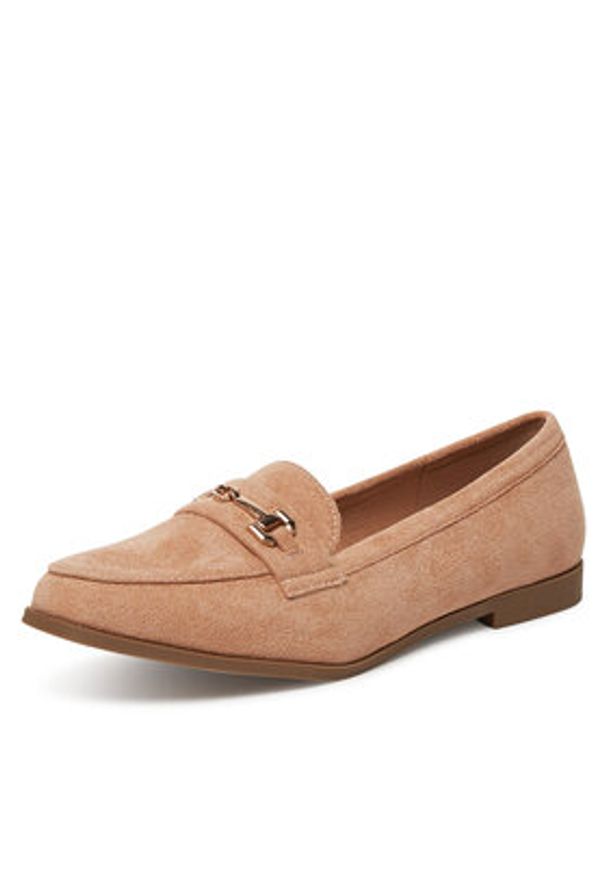 DeeZee Loafersy HXG2106-27 Beżowy. Kolor: beżowy. Materiał: materiał