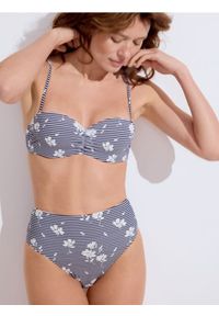 Reserved - Dół od bikini - granatowy. Stan: podwyższony. Kolor: niebieski. Materiał: materiał