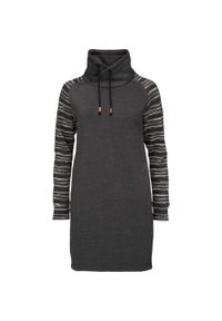 ZONE PERFECT - Sukienka-bluza Loap Ebnera damska — ciemny szary XL. Kolor: szary. Materiał: bawełna, poliester. Długość rękawa: raglanowy rękaw. Typ sukienki: sportowe. Styl: sportowy #1
