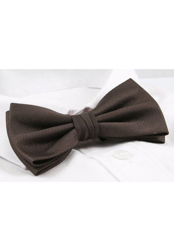 ZESTAW - Mucha z Poszetką Chattier - Brązowa. Kolor: brązowy, beżowy, wielokolorowy. Styl: sportowy, elegancki