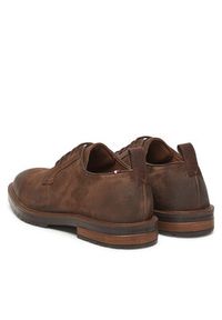 TOMMY HILFIGER - Tommy Hilfiger Półbuty Cleated Derby FM0FM05770 Brązowy. Kolor: brązowy. Materiał: zamsz, skóra #6