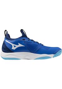 Buty halowe Mizuno Wave Momentum. Kolor: niebieski, wielokolorowy, zielony, biały. Model: Mizuno Wave. Sport: siatkówka