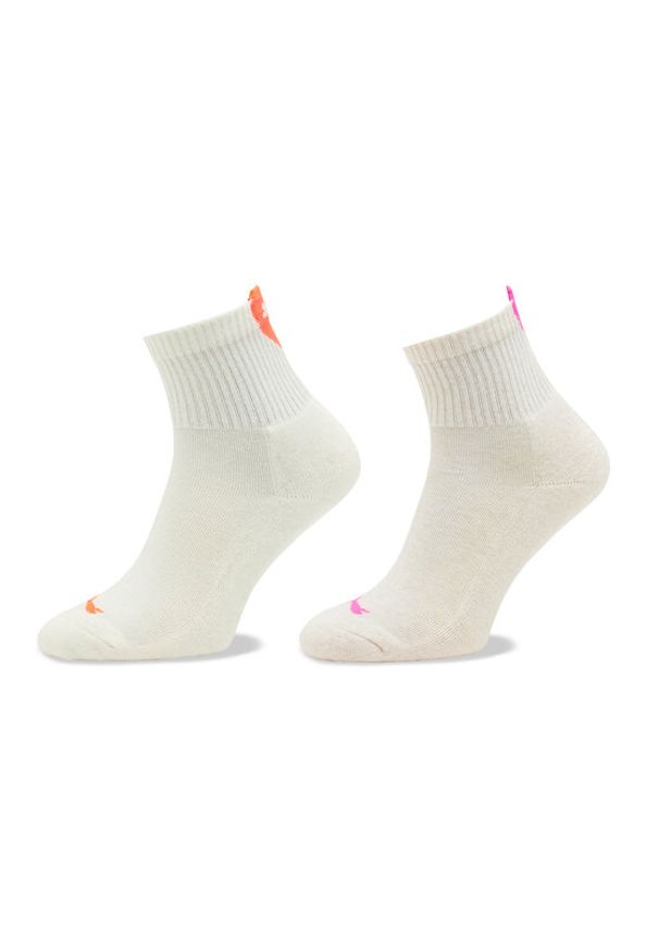 Puma Zestaw 2 par niskich skarpet damskich Women Heart Short Sock 2P 938020 Écru. Materiał: materiał, bawełna