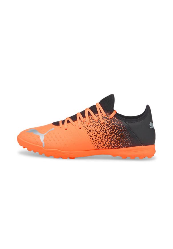 Buty piłkarskie męskie Puma Future Z 43 TT. Zapięcie: sznurówki. Kolor: czarny, pomarańczowy, wielokolorowy. Materiał: guma, syntetyk, materiał. Szerokość cholewki: normalna. Sport: piłka nożna