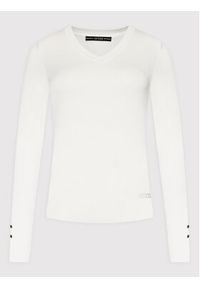 Guess Sweter W2YR31 Z2V62 Biały Regular Fit. Kolor: biały. Materiał: wiskoza