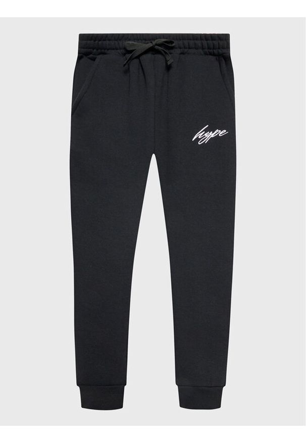 Hype - HYPE Spodnie dresowe YVLR-421 Czarny Regular Fit. Kolor: czarny. Materiał: bawełna