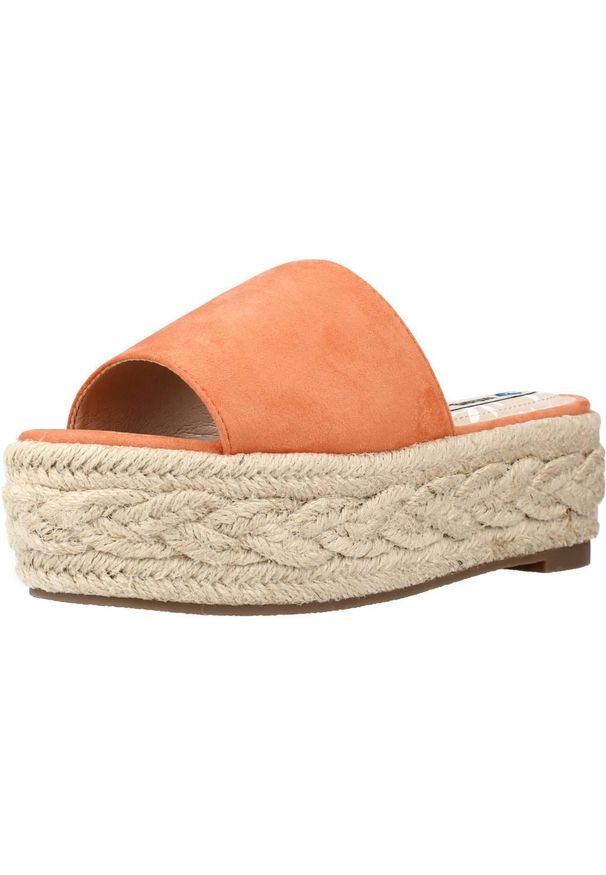 Sandały MTNG 51124M Pomarańczowy. Kolor: pomarańczowy. Materiał: tkanina, skóra, syntetyk. Sezon: lato