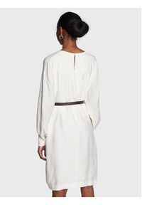 Fabiana Filippi Sukienka codzienna ABD222B739 Biały Regular Fit. Okazja: na co dzień. Kolor: biały. Materiał: wiskoza. Typ sukienki: proste. Styl: casual #3
