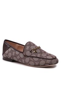 Coach Loafersy Hanna Textured Jacq CC888 Brązowy. Kolor: brązowy. Materiał: materiał #6