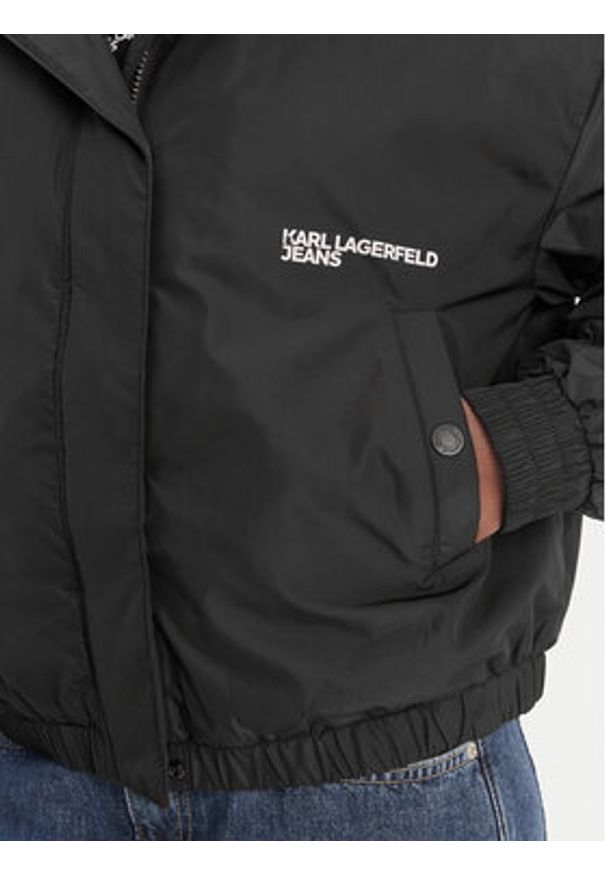 Karl Lagerfeld Jeans Kurtka przejściowa B1W15023 Czarny Relaxed Fit. Kolor: czarny. Materiał: syntetyk