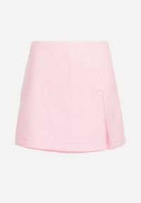 Born2be - Różowe Eleganckie Spódnico-Spodenki z Rozcięciem Jelrina. Okazja: na co dzień, na imprezę. Stan: podwyższony. Kolor: różowy. Styl: elegancki #5