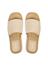 Calvin Klein Espadryle Flatf Espa Mule Lth Mg HW0HW03027 Beżowy. Kolor: beżowy. Materiał: skóra #3