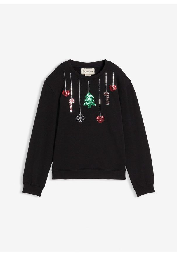 bonprix - Bluza z czystej bawełny organicznej. Kolor: czarny. Materiał: bawełna. Styl: wizytowy