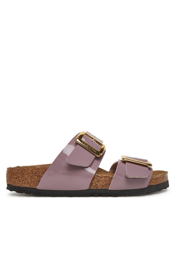 Birkenstock Klapki Sydney Cushion Buckle 1029473 Beżowy. Kolor: beżowy. Materiał: skóra