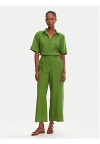 Marella Bluzka Nave 2515111032 Zielony Regular Fit. Kolor: zielony. Materiał: len #3