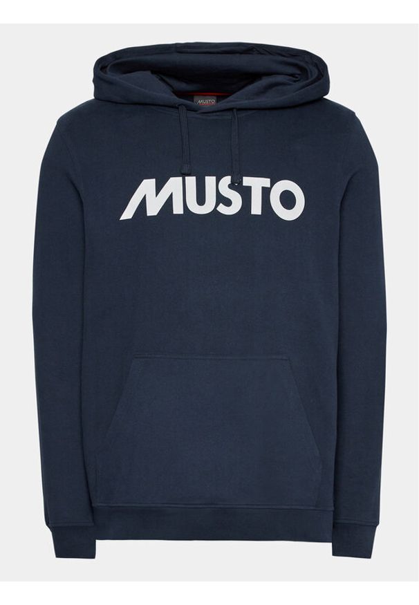 Musto Bluza Logo 82446 Granatowy Regular Fit. Kolor: niebieski. Materiał: bawełna
