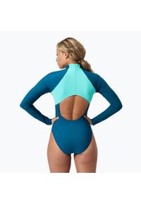 Strój pływacki jednoczęściowy damski Speedo Zip Colorblock. Kolor: niebieski