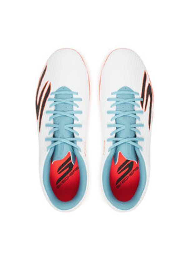 skechers - Skechers Buty do piłki nożnej Club Tf 252134 WTQP Biały. Kolor: biały. Materiał: skóra