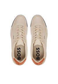 BOSS Sneakersy Titanium 50536524 Beżowy. Kolor: beżowy. Materiał: skóra, zamsz #4