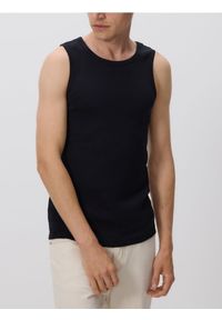 Reserved - Bawełniany tank top - czarny. Kolor: czarny. Materiał: bawełna
