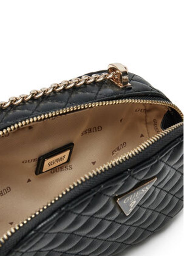 Guess Torebka HWEQG9 54174 Czarny. Kolor: czarny. Materiał: skórzane
