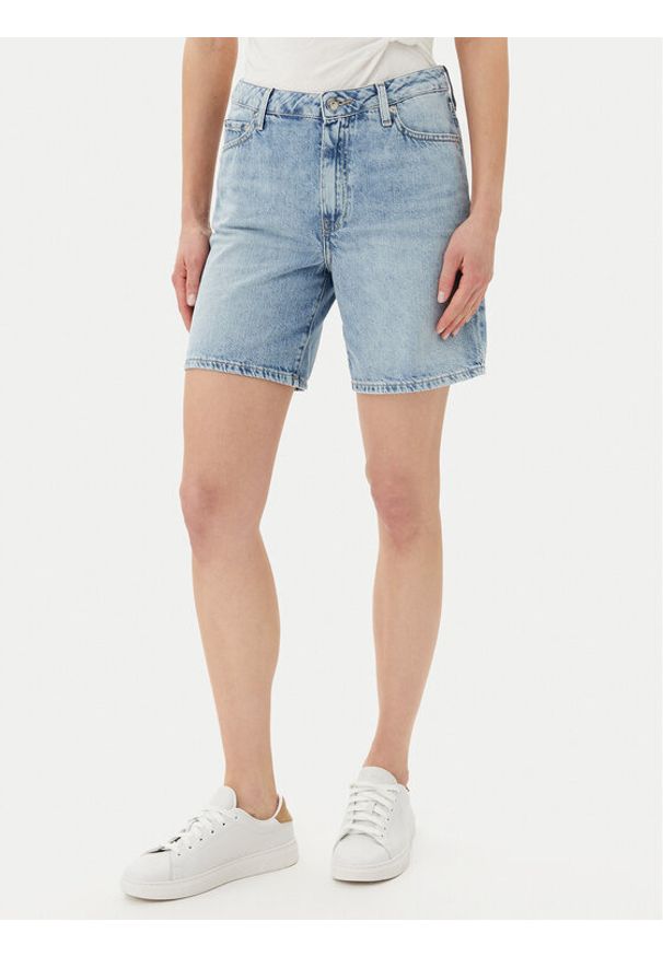 TOMMY HILFIGER - Tommy Hilfiger Szorty jeansowe WW0WW45505 Błękitny Regular Fit. Kolor: niebieski. Materiał: bawełna