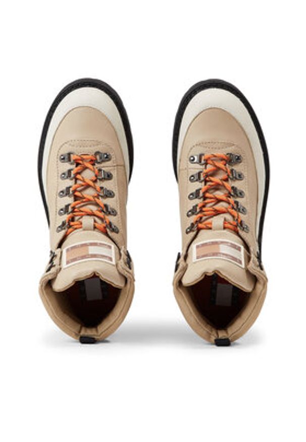 Tommy Jeans Trapery Tjm Boot Hiker EM0EM01252 Beżowy. Kolor: beżowy. Materiał: skóra