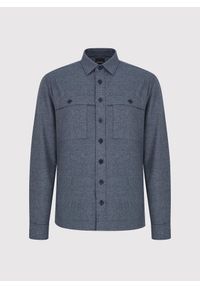 Pako Lorente - PAKO LORENTE - Granatowa koszula overshirt. Okazja: na co dzień. Kolor: niebieski. Materiał: bawełna. Długość rękawa: długi rękaw. Długość: długie. Styl: casual #5