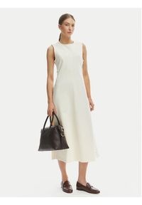 TOMMY HILFIGER - Tommy Hilfiger Sukienka codzienna WW0WW48774 Beżowy Regular Fit. Okazja: na co dzień. Kolor: beżowy. Materiał: bawełna. Typ sukienki: proste. Styl: casual #3
