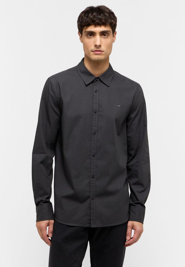 Mustang - MUSTANG CANTON MĘSKA KOSZULA NA GUZIKI ELEGANCKA PIRATE BLACK 1015618 4088. Styl: elegancki