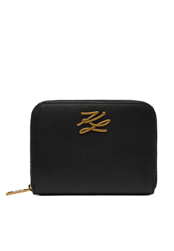 Karl Lagerfeld - KARL LAGERFELD Portfel A4W32036 Czarny. Kolor: czarny. Materiał: skóra