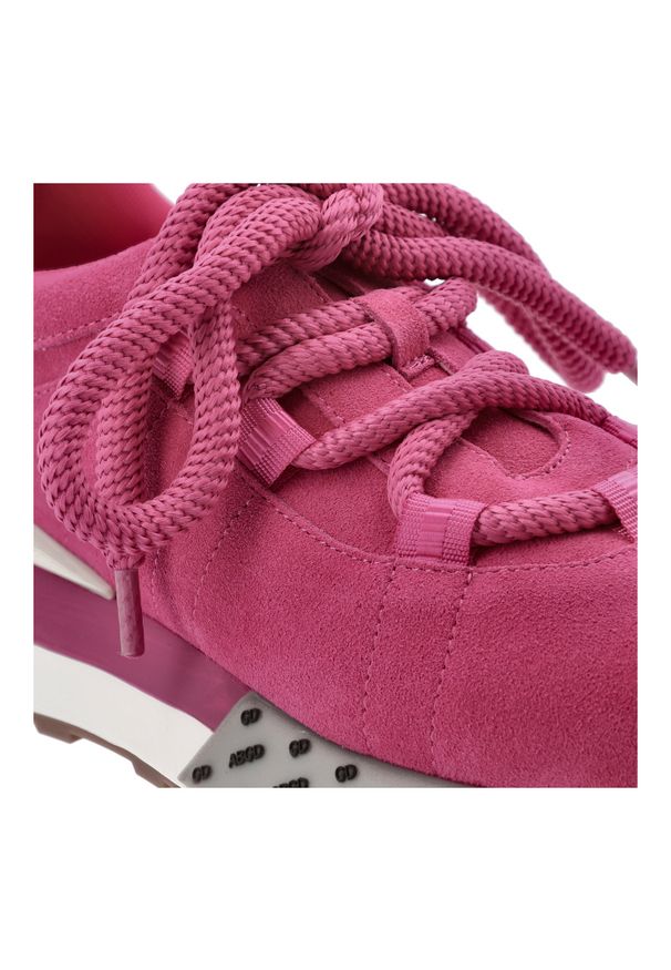 Różowe Sneakersy Artiker Stylowe Obuwie Damskie. Okazja: na co dzień. Kolor: różowy. Materiał: zamsz. Szerokość cholewki: normalna. Styl: elegancki