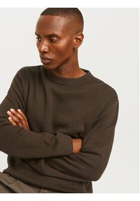 Jack & Jones Sweter Milano 12259666 Beżowy Relaxed Fit. Kolor: beżowy. Materiał: bawełna