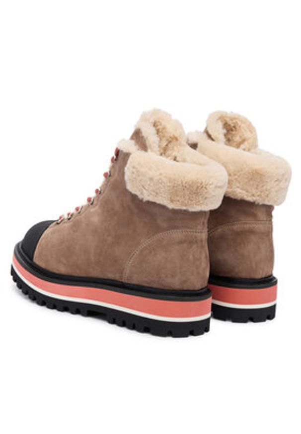 Coccinelle Trzewiki E4 TXQ 41 01 01 918 Brązowy. Kolor: brązowy. Materiał: zamsz, skóra