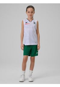4f - 4F Koszulka meczowa replika domowa z sezonu 2025/26 dziecięca 4F x Zagłębie Sosnowiec - biała 146/152 (10-12 lat). Kolor: biały. Materiał: dzianina, materiał. Długość: długie. Sezon: lato #2